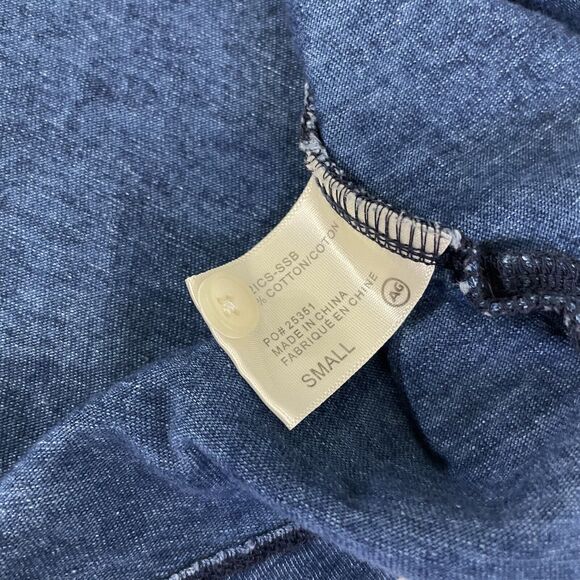 AG Adriano Goldschmied Green Label Premium Polo Shirt Blue Size S - Picture 7 of 8